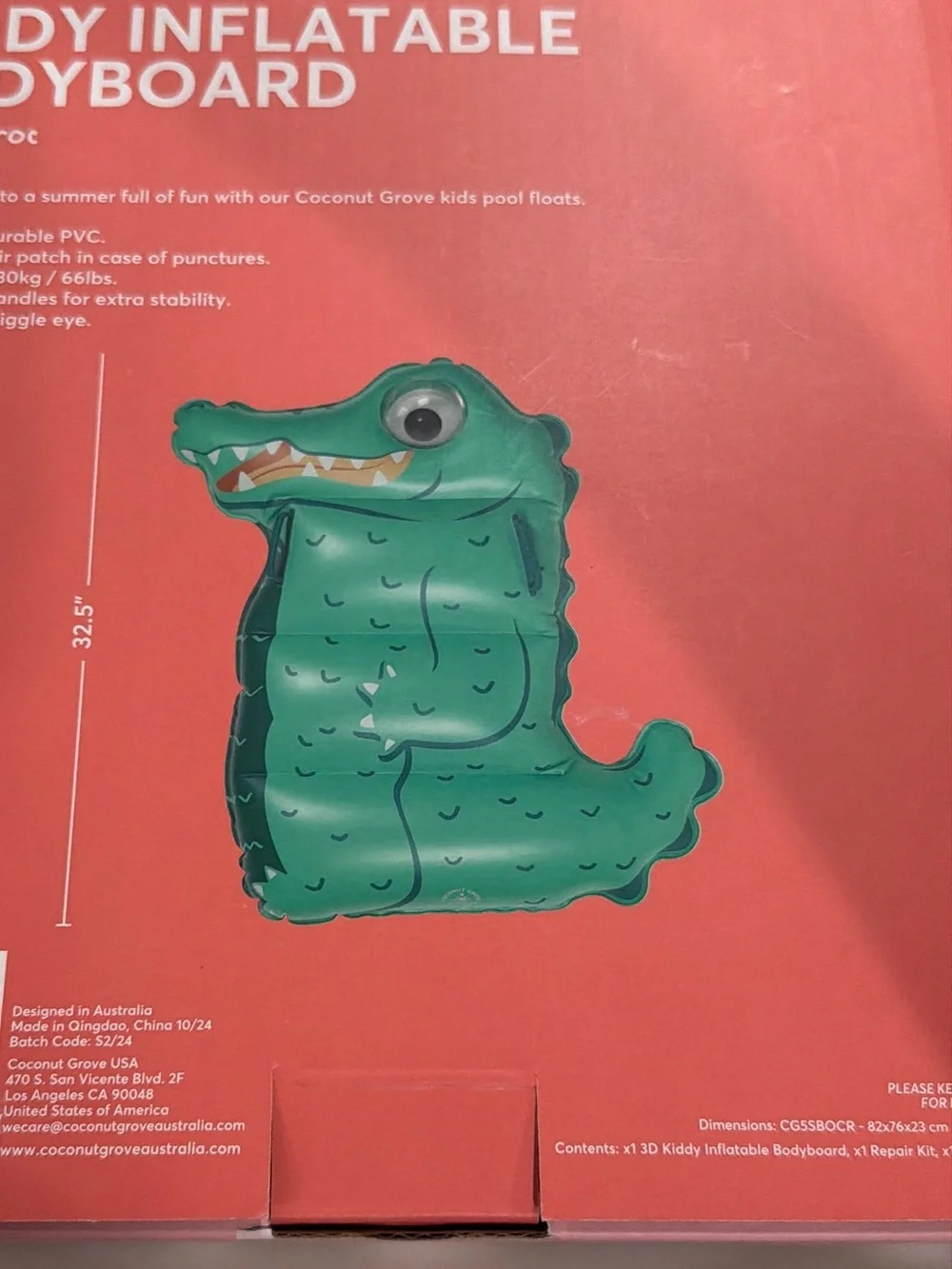Kiddy Inflatable Bodyboard - Green